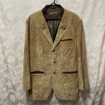  Alphorn Jacket, Vest & Pants Set Mens  Size 29 Beige / Brown 