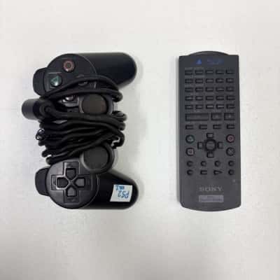 Official Sony PS2 DualShock 2 Controller & DVD Remote Bundle - Untested / As-Is