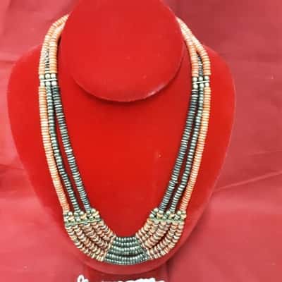  Womens Beaded vintage tribal multiple Strand Necklace 
