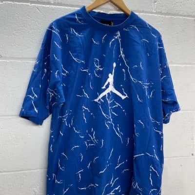 Jordan Mens  Size XXL Short Sleeve T-shirt Blue / White 