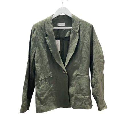 Fella Hamilton Women's Size 8 Olive Penninsula Linen Jacket