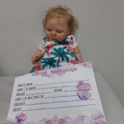 Authentic Reborn Doll Peaches by Artist Liz Oates