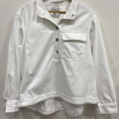 Country Road Womens  Size 10 Long Sleeve Top White 