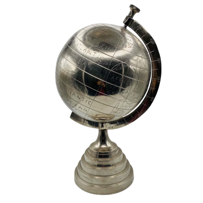 Stunning Shiny Minimalist Rotating World Globe Office Decor 