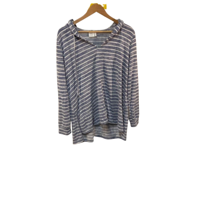 BNWT Suzanne Betro Womens  Size XXL Hoodie Blue / White 