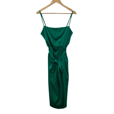 Kookai Womens  Size 40 Shoestring Strap Dress Green 