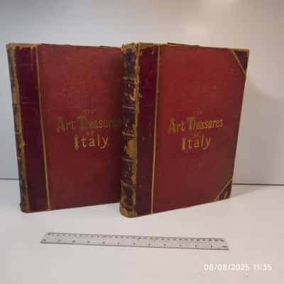 Vintage The Art Treasures of Italy Vol 1 and Vol 2 Books 