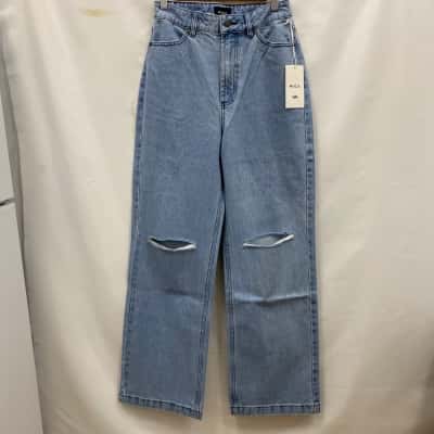 RVCA Women's Cotton Denim Pants Size 26 Blue RRP$100