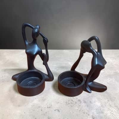 Tea light resin candle holders 