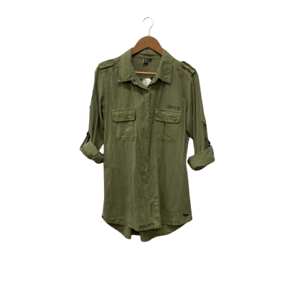 Roxy Womens  Size 16 Boyscout Long Sleeve Shirt Khaki 
