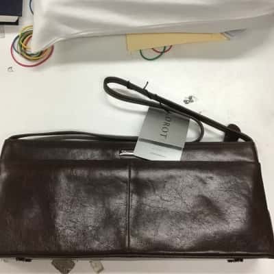 Oroton Womens Brown Leather Shoulder Bag