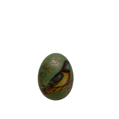 Decorative painted Egg features a Wren