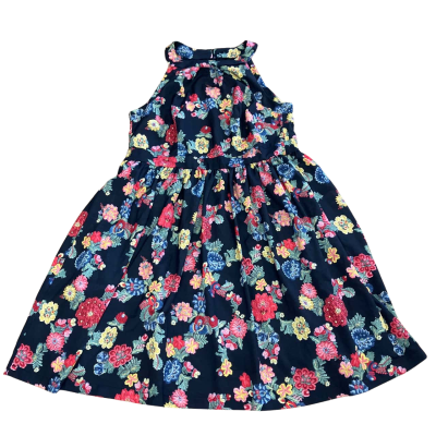 Fervour Sleeveless Dress  Side Seam   Size 1X  ( US 16 - 18)Black  / Floral   Made In USA 