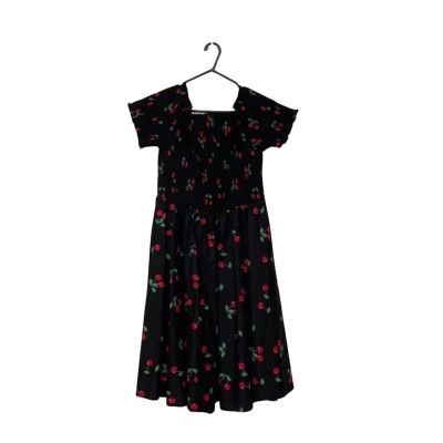 BNWT City Chic Womens Cherry Pie Dress Size XS Black  RRP$119.95
