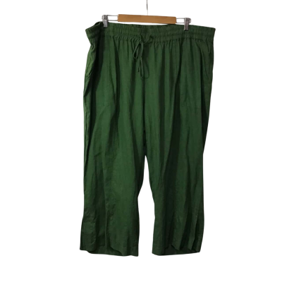 Autograph Womens Size 24 Dark Green Elastic Waist Ankle Length Pants