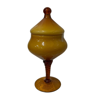 Vintage Butterscotch Glass Jar