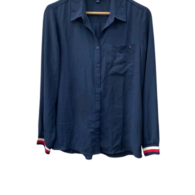Tommy Hilfiger Womens  Size S Long Sleeve Shirt Blue 