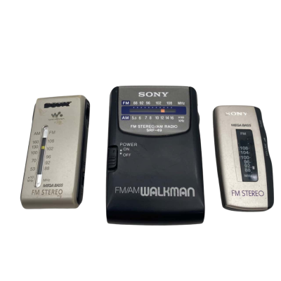 3x Sony Walkman Portable Radios in Working Order
