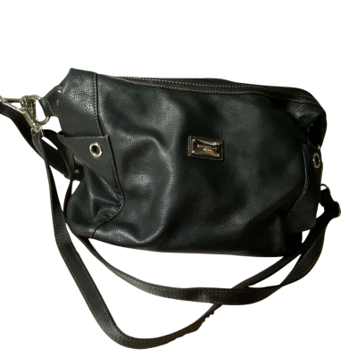 Modapelle Black Leather Handbag 