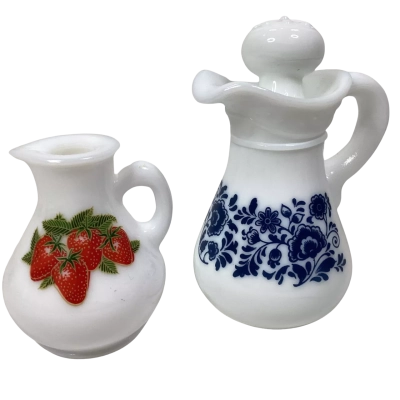 Vintage Avon Milk Glass pitchers