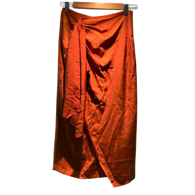 Forcast Womens Rust Size 8 Midi Skirt 