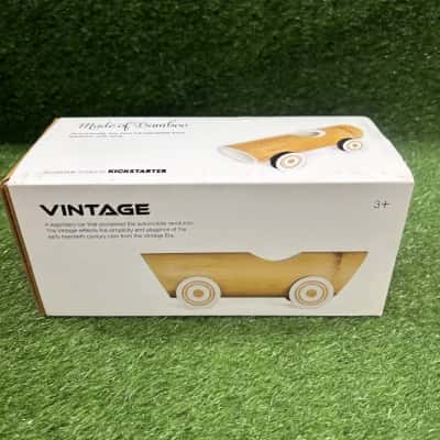 Made Of Bamboo Vintage Wooden Car (New)