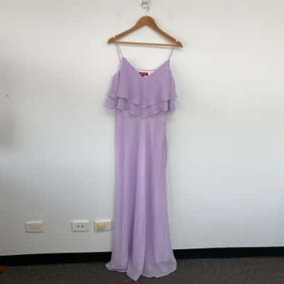 Miss Anne Purple Lilac Strappy Maxi Dress  Size 10 