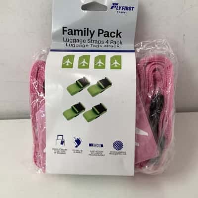 NEW - Fly First travel family pack luggage straps 4 pack