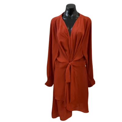 City Chic Womens Size L Long Sleeve Dress Orange 