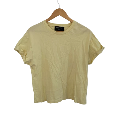Decjuba Womens  Size S / XS Short Sleeve Top Yellow 