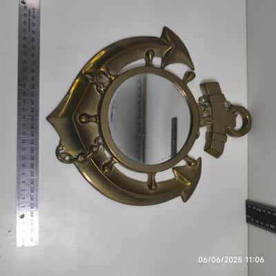 Nautical Copper Mirror Vintage 