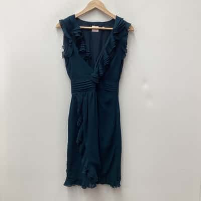 Leona Edmiston Womens FRILLED Size 8 Midi / Sleeveless Dress Other