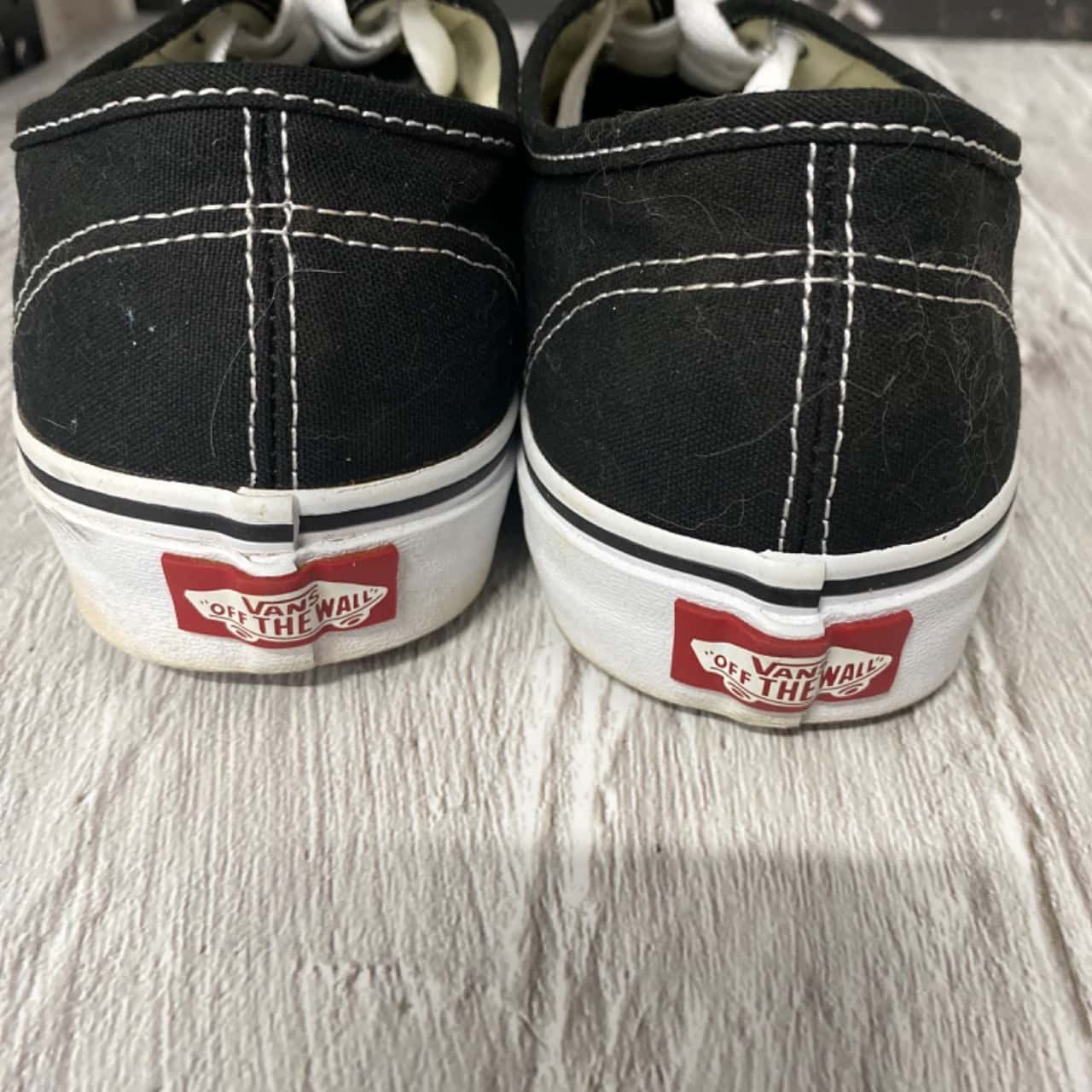 Vans Size 8 Black / White as new (s)