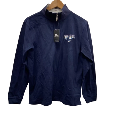 Ashworth Mens  Size M Long Sleeve Top Navy Blue 