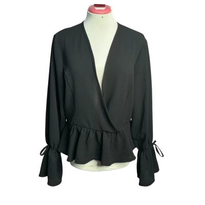 Pretty Little Thing Womens  Size 14 Blouse Black  