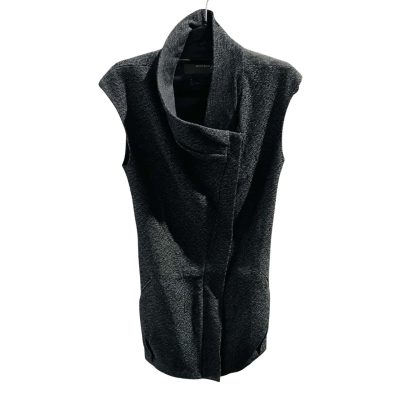 BNWT Arthur Galan Womens  Size 8 100% Wool Mini Dress / Sleeveless Vest Dress  Black  / Grey 