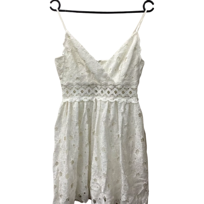Dotti Womens  Size 10 lace Cocktail Dress White 