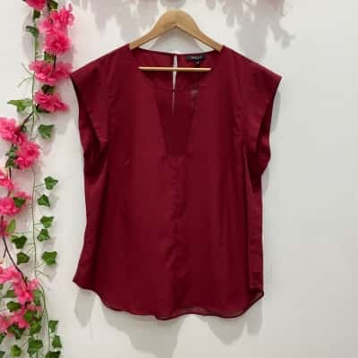 Basque Womens Top Size 18 Red 
