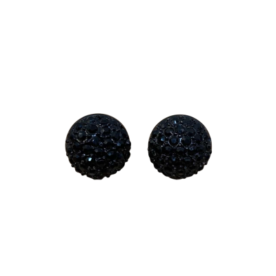 Mimco Black Jewelled Stud Earrings 