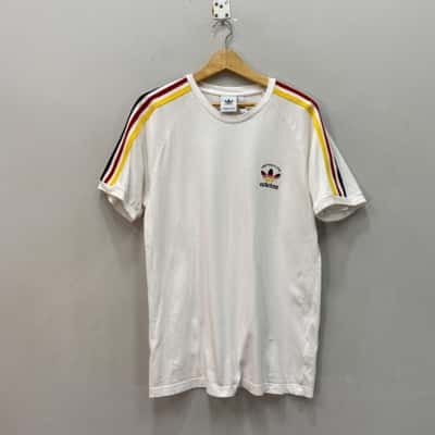 Adidas Deutschland Mens  Size M Short Sleeve T-shirt White 