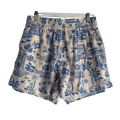 New Billabong Womens  Size 12 / L Shorts Blue / White Pattern