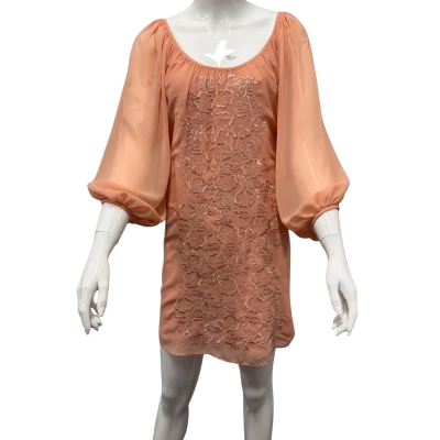 Forever New Womens  Size 12 Apricot Embroidered dress  