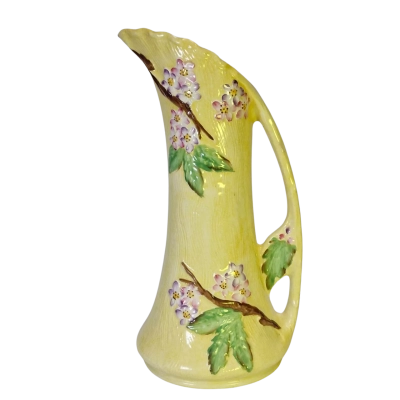 Vintage Yellow Ceramic Pitcher