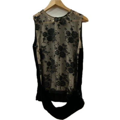  Mani Womens Top Size 42 Beige / Black  Lace