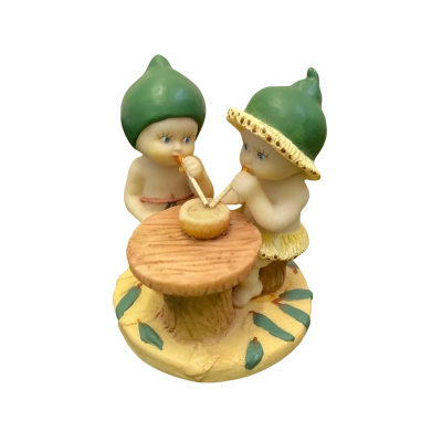 Rare Vintage May Gibbs Gumnut Babies Figurine, Snugglepot & Cuddlepie, 1996, vintage ceramic figurine