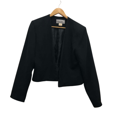  Geoff Bade Womens  Size 10 Vintage Jacket Black  