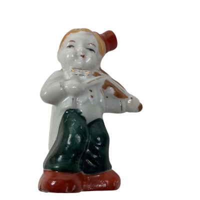 Porcelain Figurine Boy Playing Violin