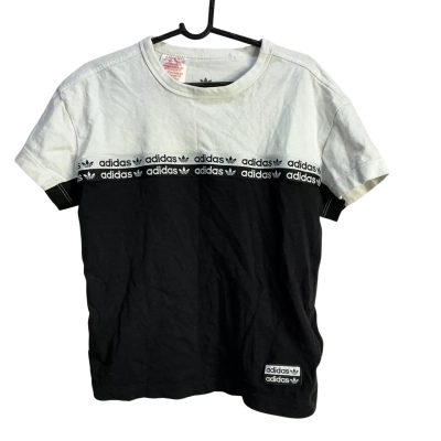 Adidas Kids  Size 5-6 Youth T-Shirt Black  / White 