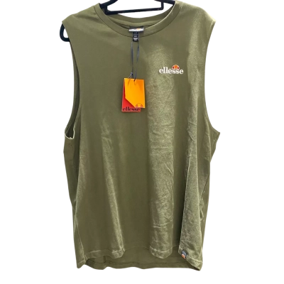 Ellesse Mens Size L Khaki Vest Top RRP$44.95