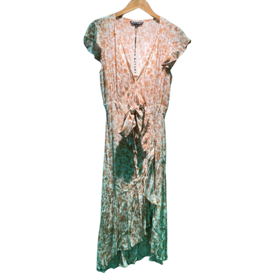 Kivari Womens  Size XS Midi Dress Brown / Floral / White 